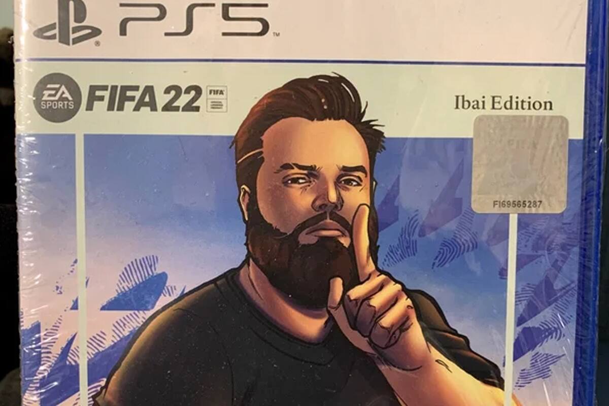 Intentan vender una copia de FIFA 22 con Ibai Llanos en la portada por casi $20,000 MXN