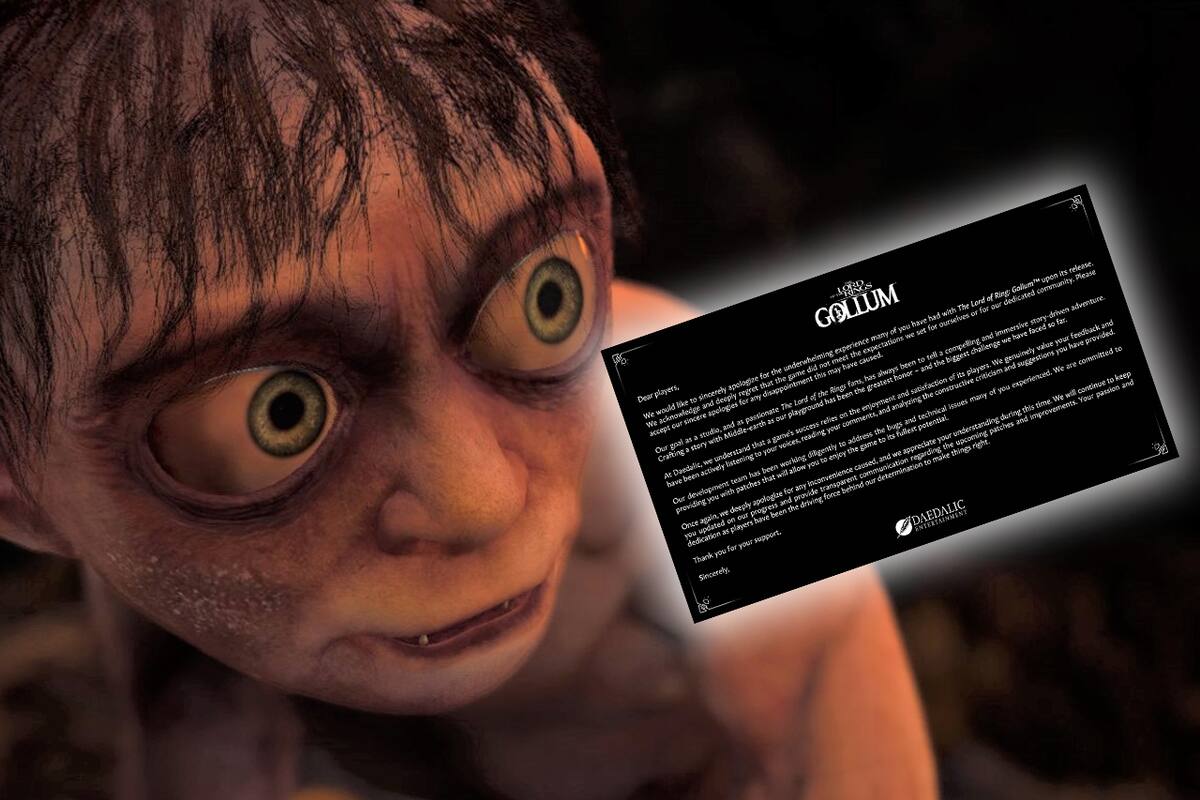Editor del juego espantoso de Gollum usó ChatGPT para escribir el mensaje de disculpa