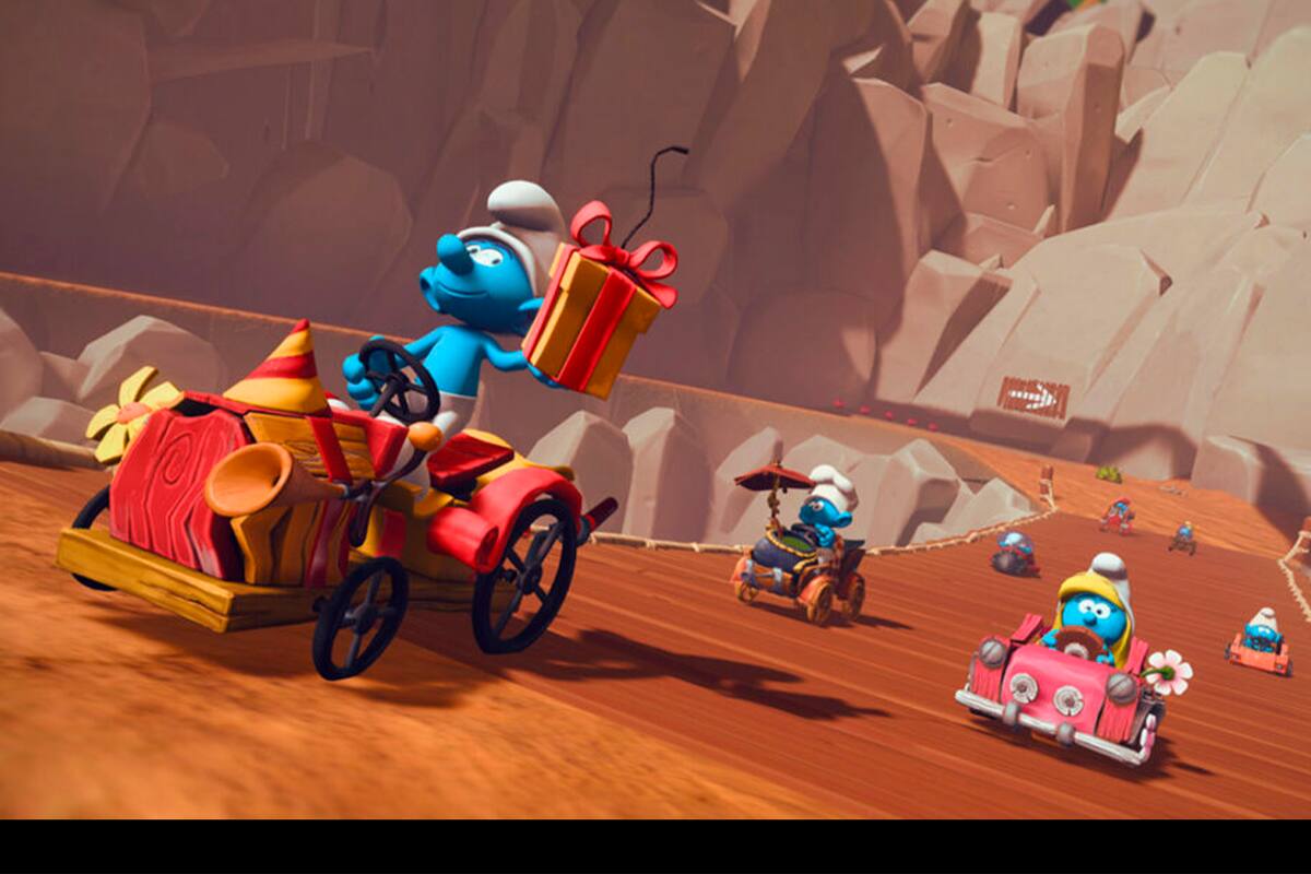 Presentan Smurfs Kart, la nueva propuesta de Los Pitufos sobre ruedas