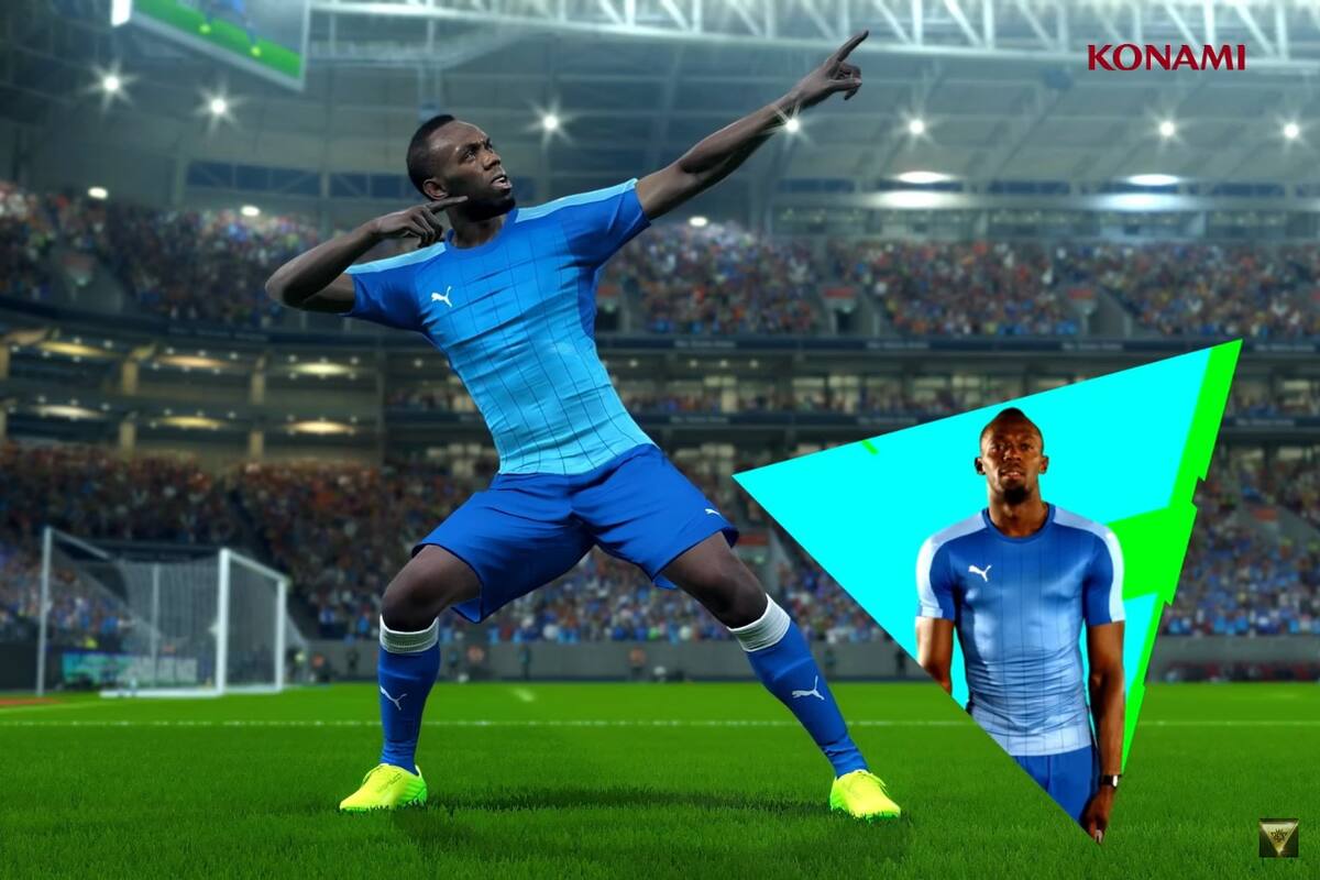¡No es broma! Usain Bolt será rostro de Pro Evolution Soccer 2018