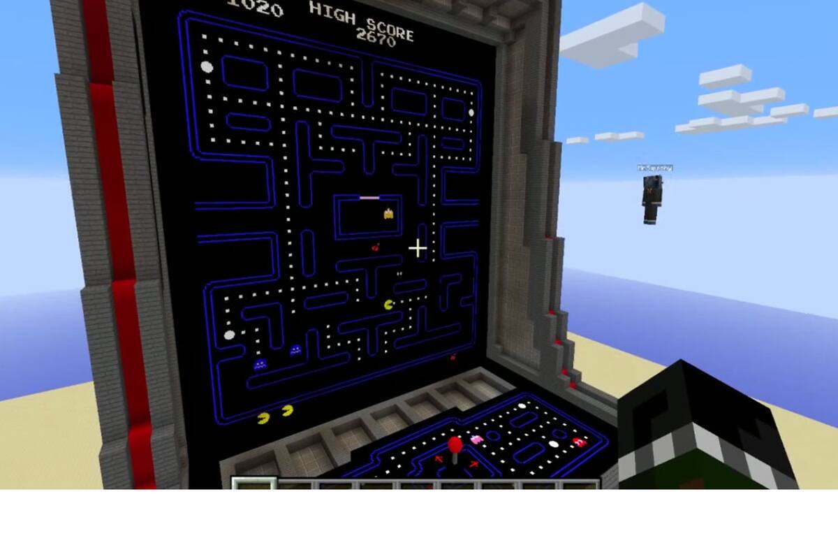 Recrean arcade de Pac-Man completamente funcional en Minecraft