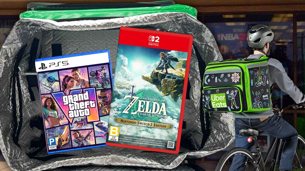 Entrega videojuegos físicos domicilio Uber Eats