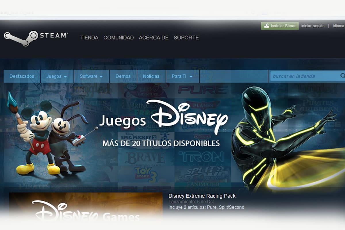 Juegos de Disney llegan a Steam