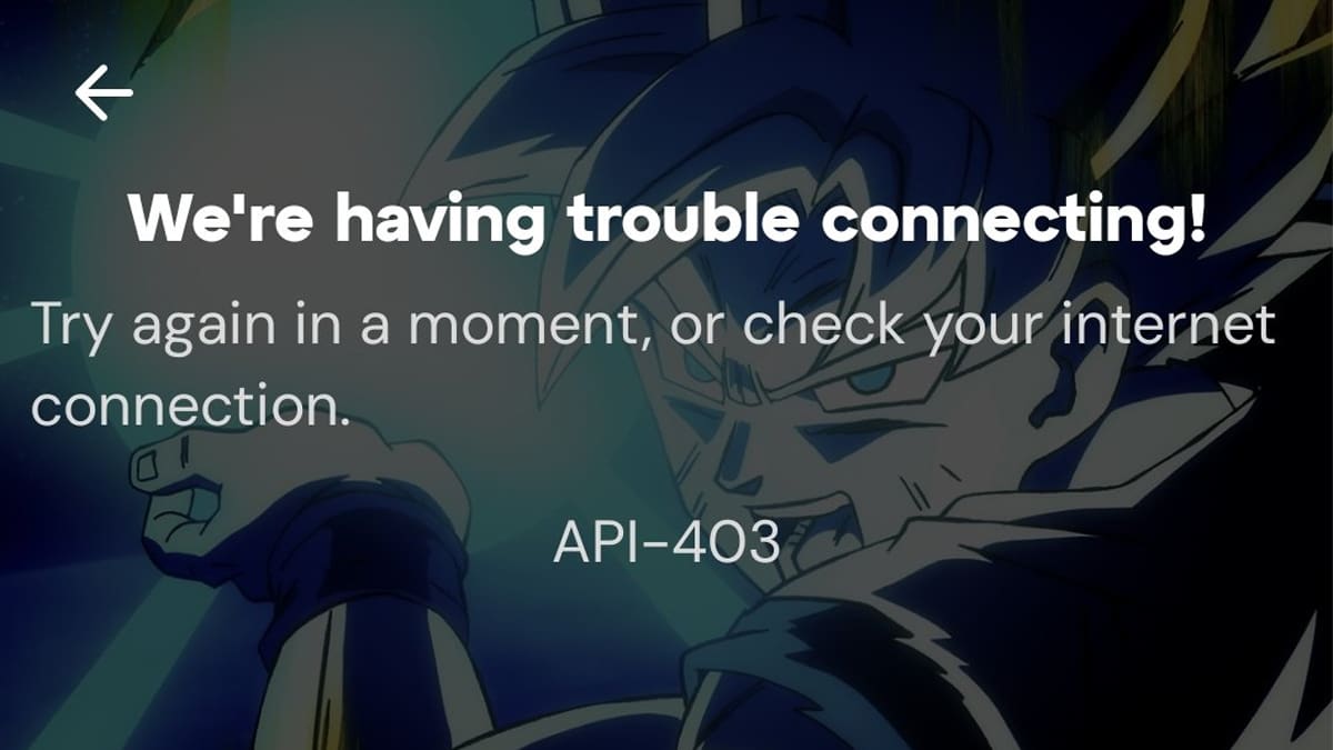 Error Crunchyroll