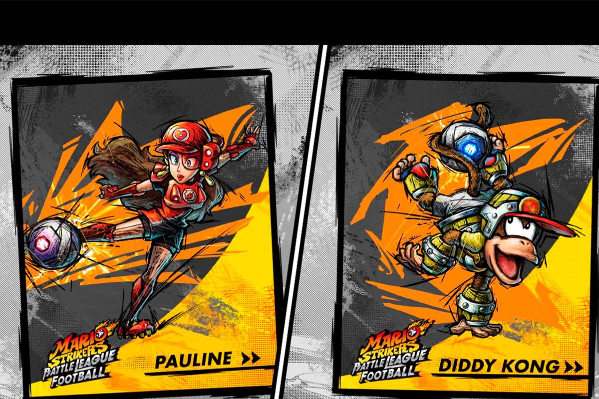 Diddy Kong y Pauline ya están disponibles en Mario Strikers: Battle League