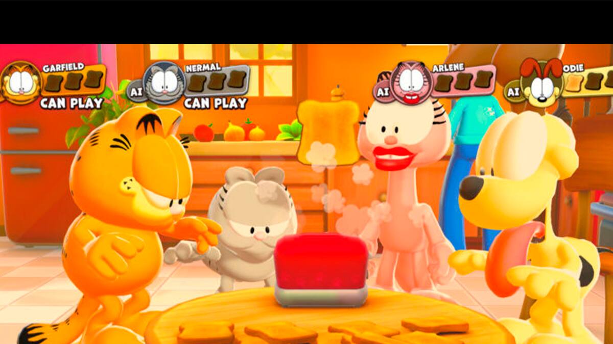 Es momento de que te unes a Garfield y Odie en una fiesta llena de minijuegos