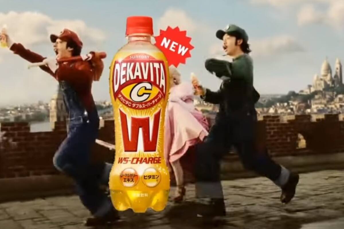 Los hermanos Mario ahora promocionan bebidas energéticas en Japón