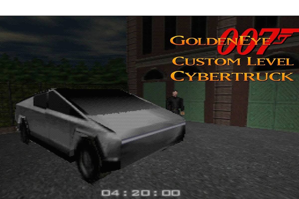 Un modder llevó la Cybertruck de Tesla a GoldenEye 007