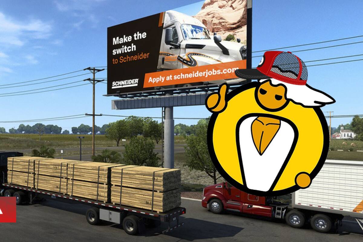 Empresa busca camioneros con publicidad dentro del juego American Truck Simulator por "habilidades por encima de su nivel"