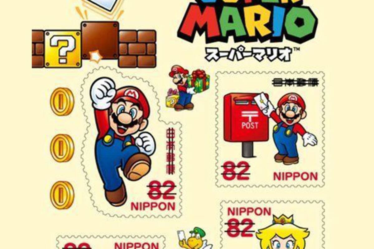 Conoce las estampillas postales de Super Mario