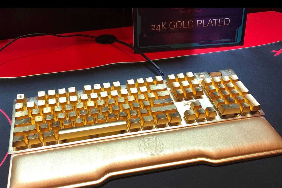 CES 2020: conoce el teclado para PC cubierto en oro de 24K
