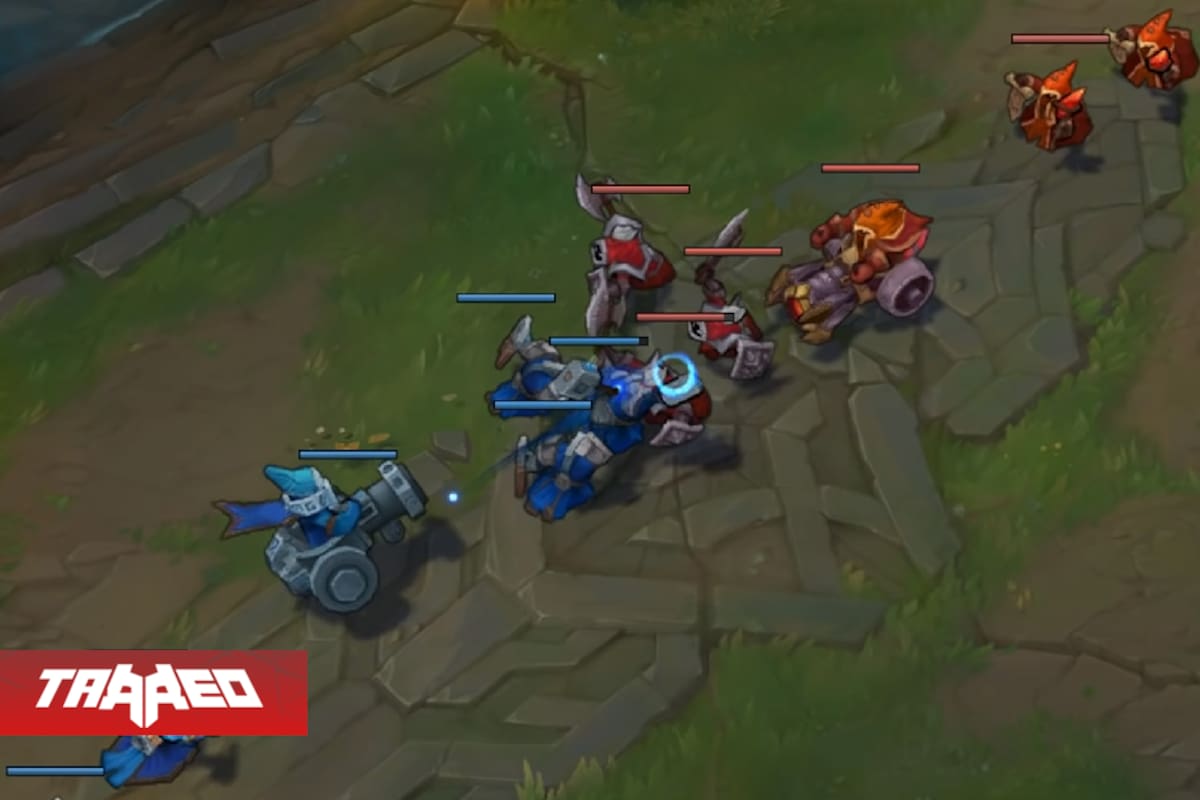 El cannon-minion del lado azul tendría mas rango que el del lado rojo en League of Legends