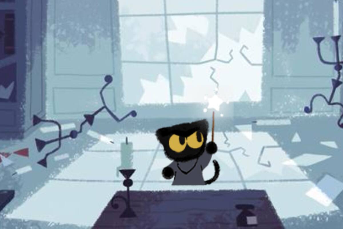 Controla a un gatito mágico para vencer a fantasmas en juego de Google