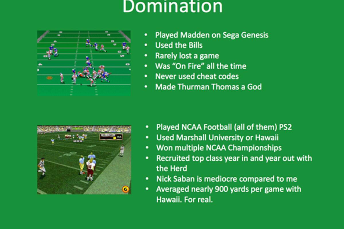 Hombre aplica para coach con currículum basado en Madden