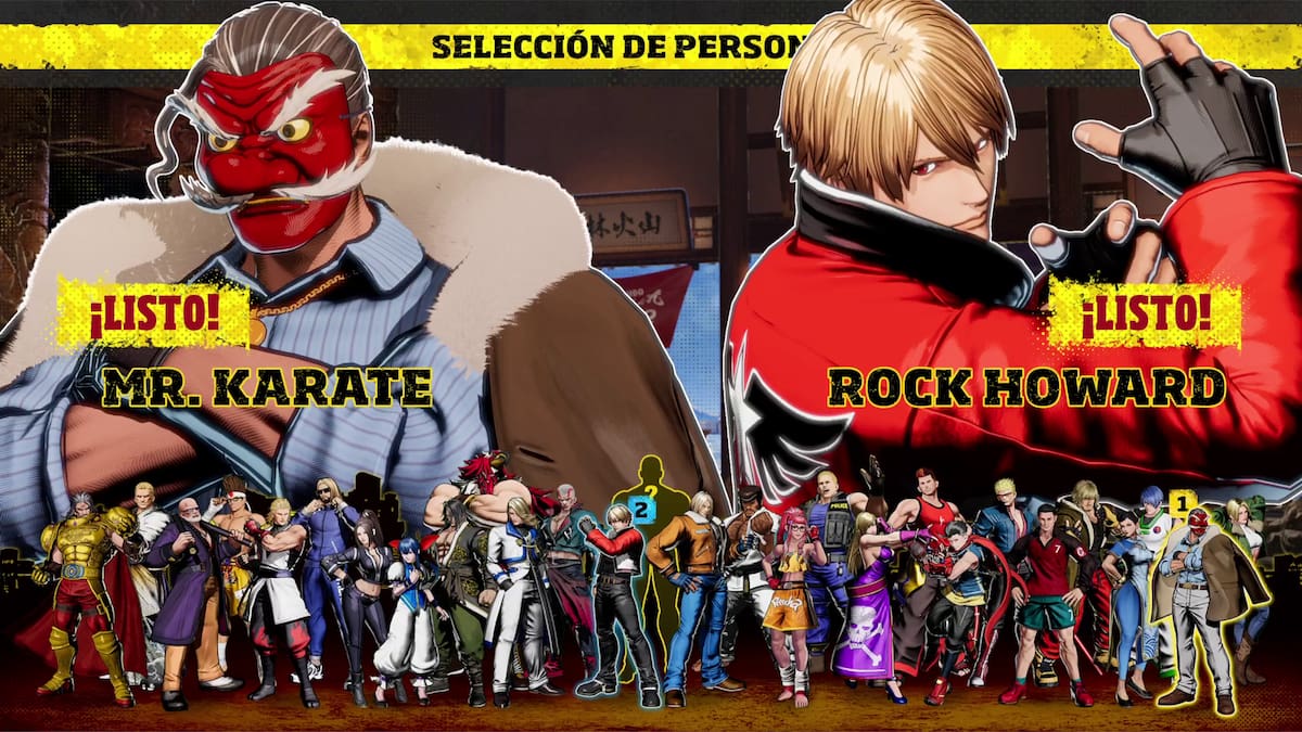 Fatal Fury: City of the Wolves Selección de personaje