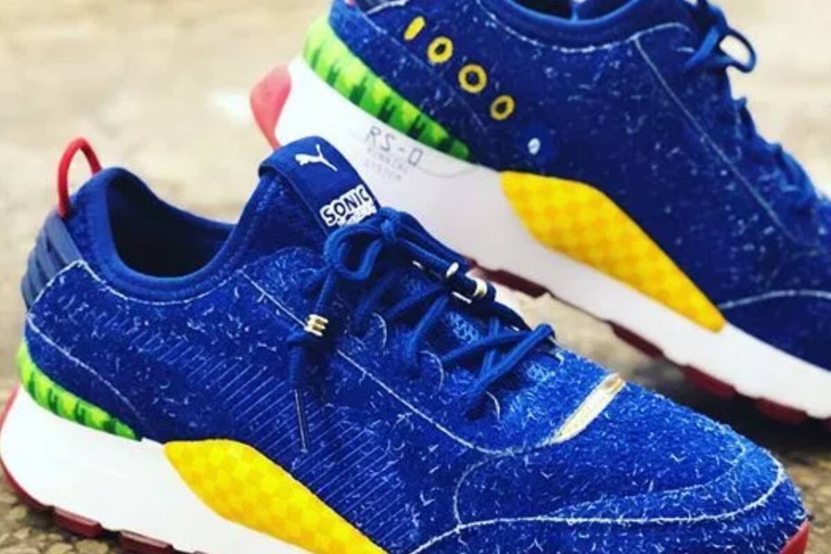 Así es como lucen las zapatillas Puma de Sonic the Hedgehog