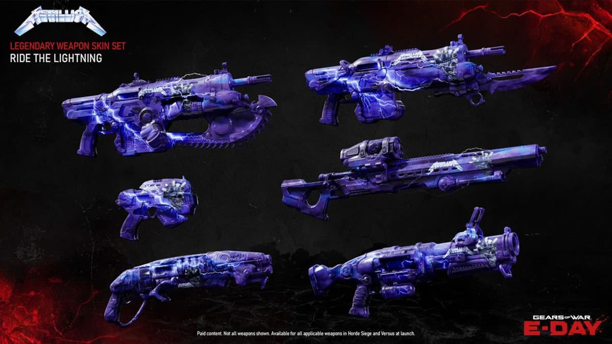 Gears of War E-Day Metallica Skins