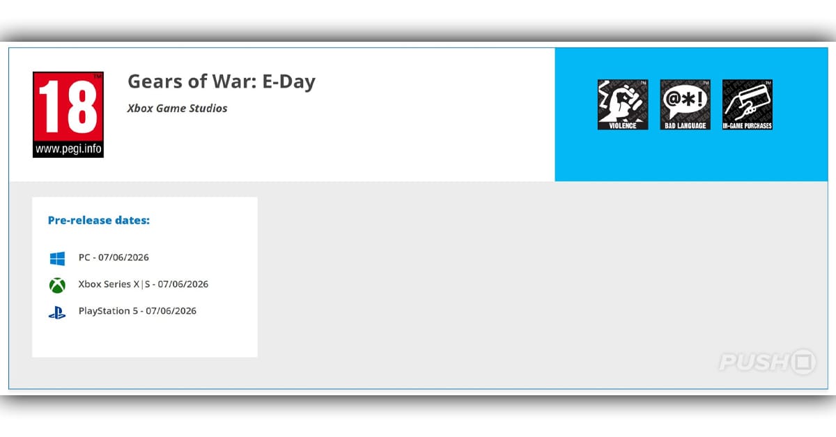 Gears of War PEGI multiplataforma