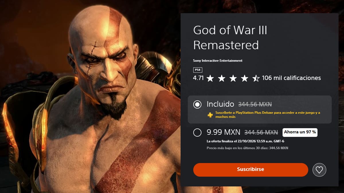 God of War 97% descuento PlayStation