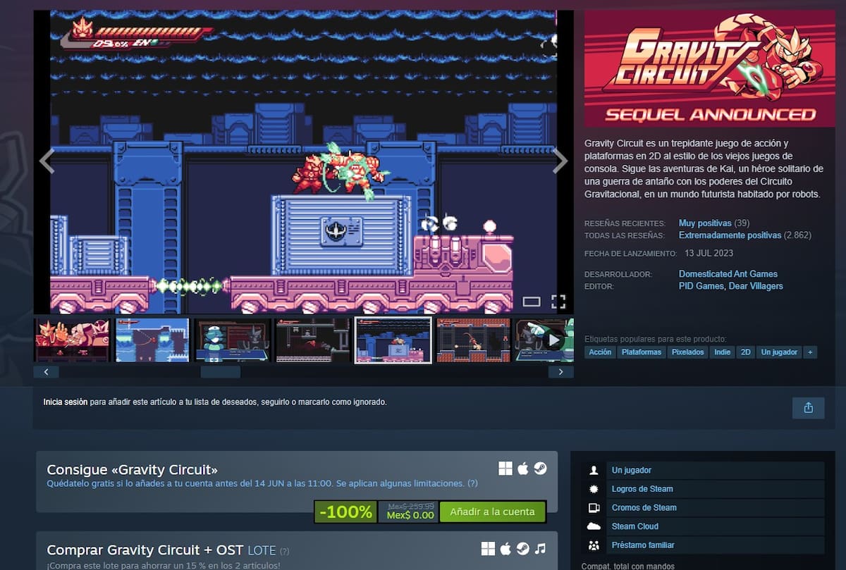 Gravity Circuit Steam 100% descuento