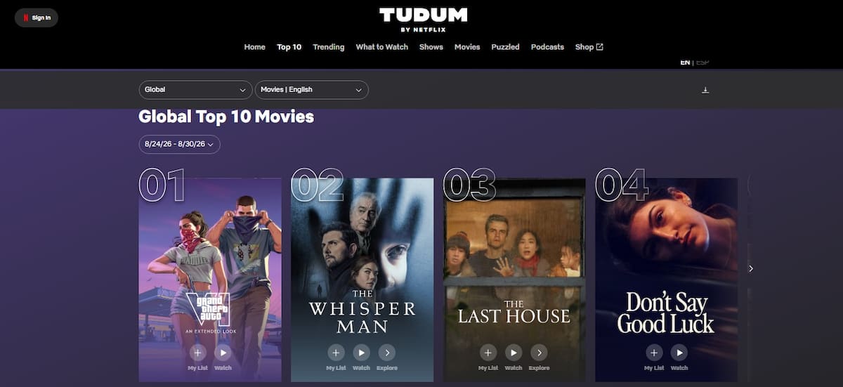 GTA VI lo más visto de Netflix