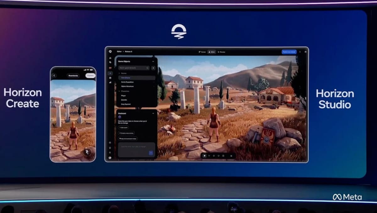 Horizon Create y Horizon Studio videojuegos IA Meta