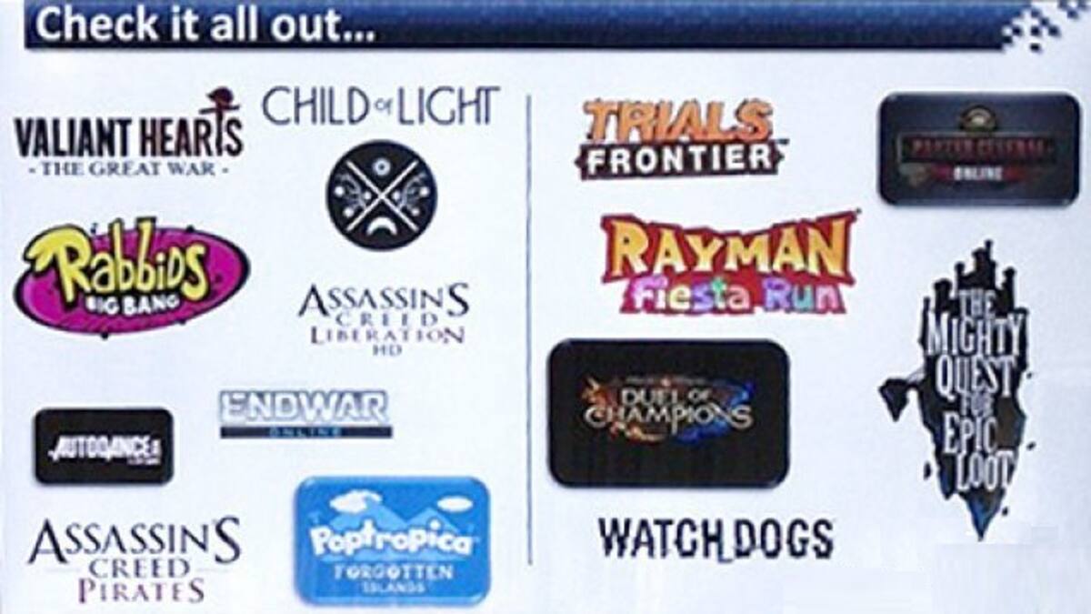 Imagen revela supuestos juegos que Ubisoft aún no anuncia