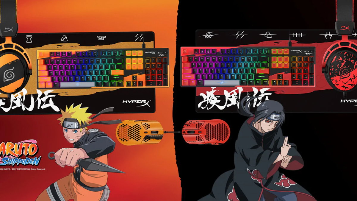 Imagine an incredible setup gamer in a Naruto style