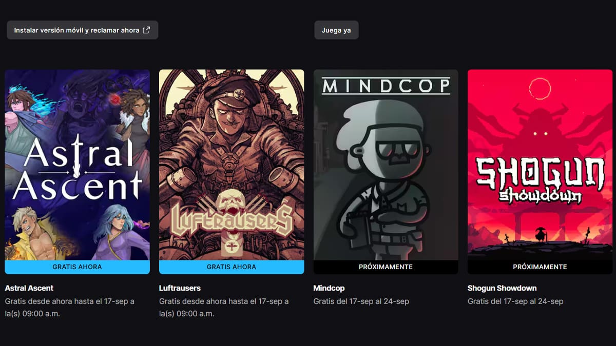 Juegos gratuitos Epic Games Store