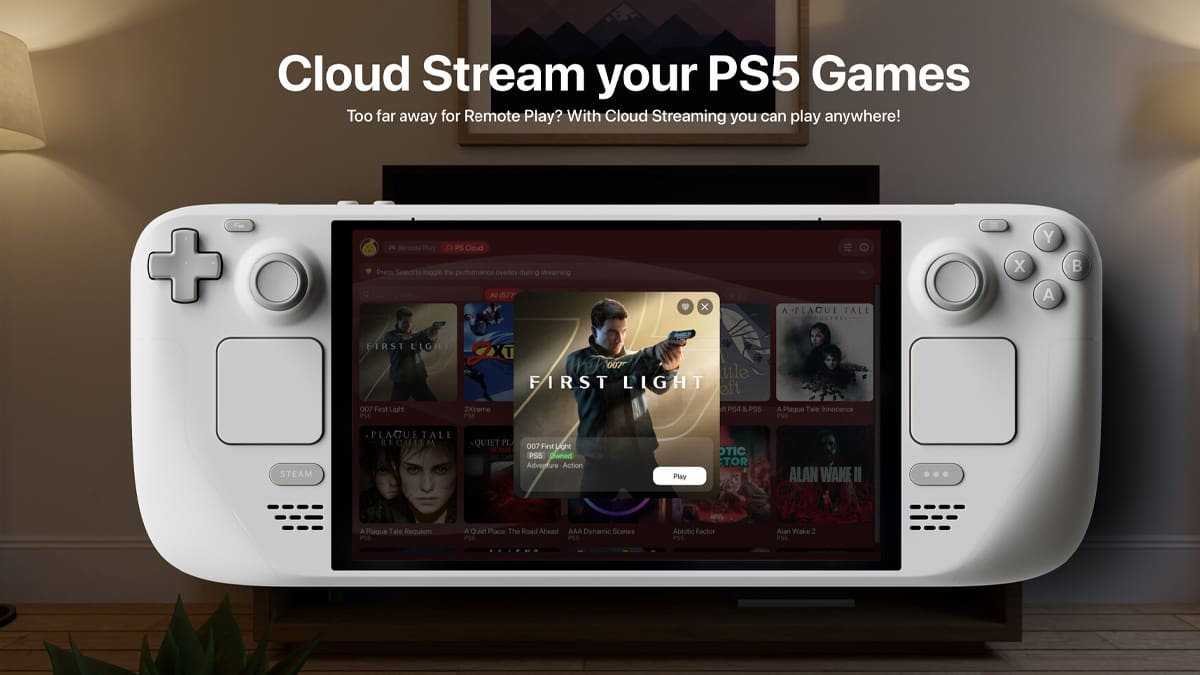 Juegos PlayStation 5 streaming Steam Deck