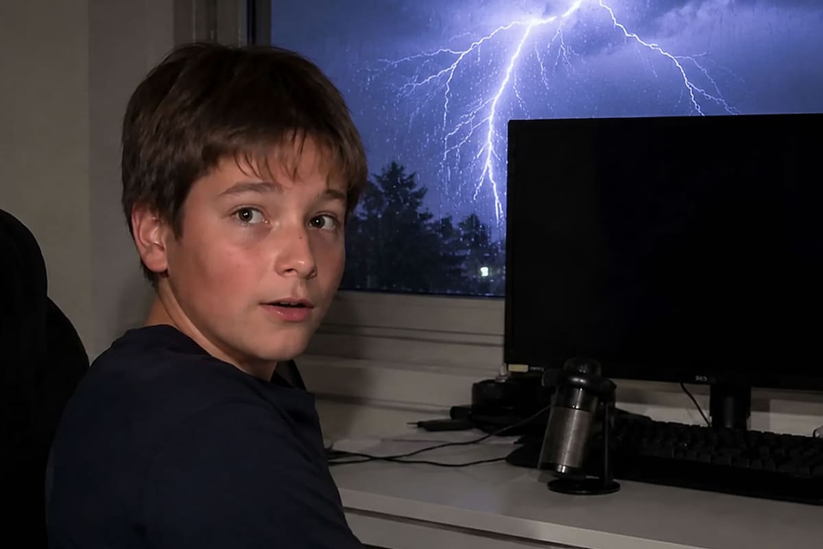 “I Thought I Was Gonna Die,” Says 13-Year-Old Who Was Struck by Lightning While Gaming on His PC and Lived to Tell the Story