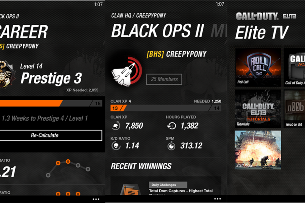 Call of Duty Elite llega a Windows Phone