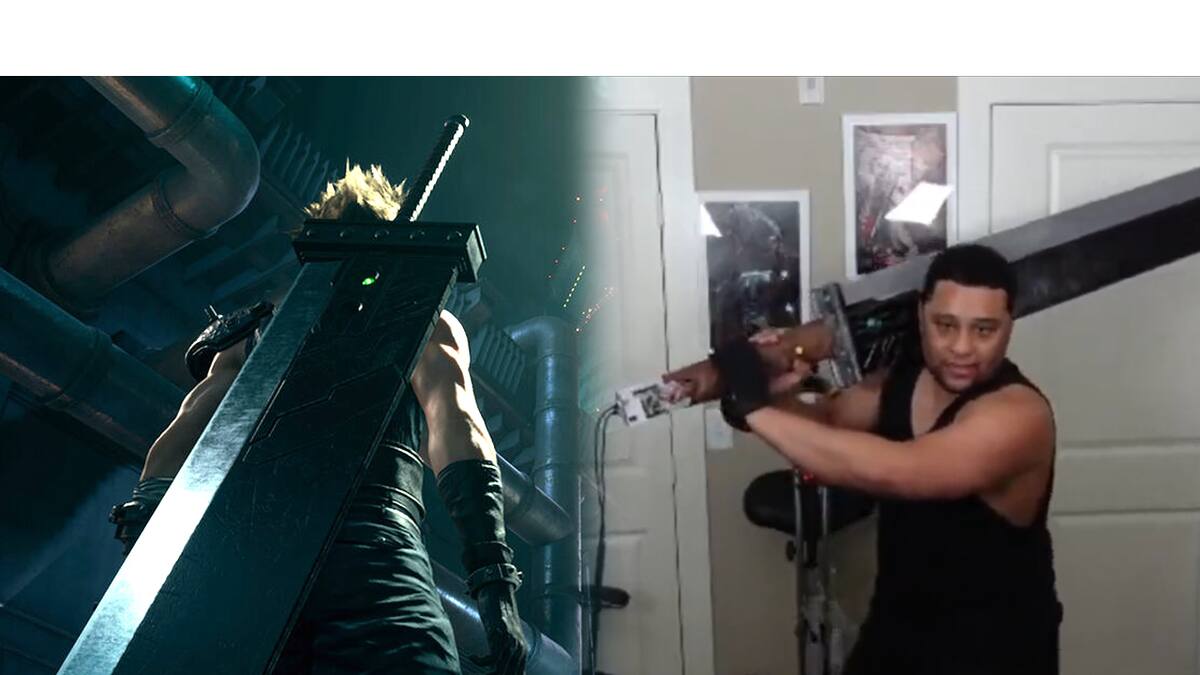 La Buster Sword es muy pesada, pero Super Louis 64 sabe cómo utilizarla