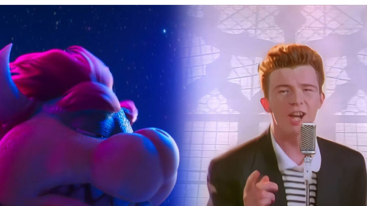La canción de Bowser suena extrañamente similar a Never Gonna Give You Up de Rick Astley