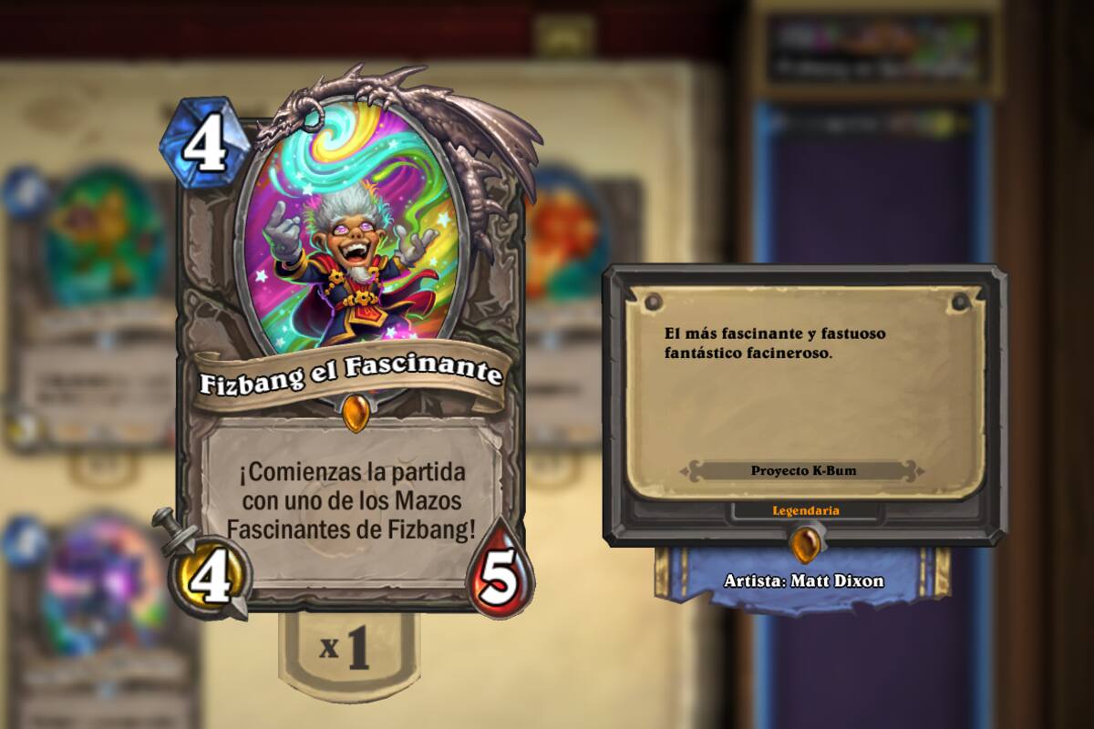 Fizbang el Fascinante es lo mejor que le ha pasado a Hearthstone últimamente