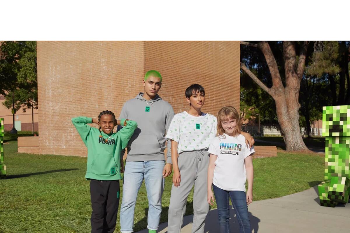 ¡Es genial! Así luce la colección de ropa y tenis de Minecraft y PUMA