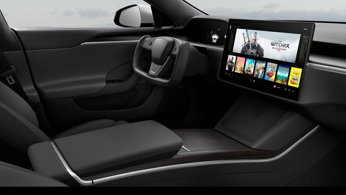 La compañía aseguró que su servicio Tesla Arcade, desplegado en el tablero, cuenta con 10 Teraflops