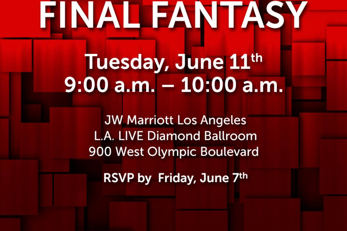 Square Enix tendrá un evento de Final Fantasy en E3