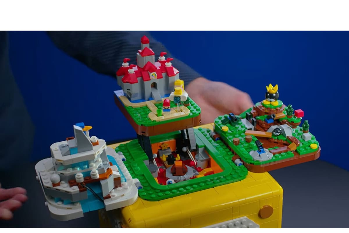 LEGO revela un genial y costoso set con niveles icónicos de Super Mario 64