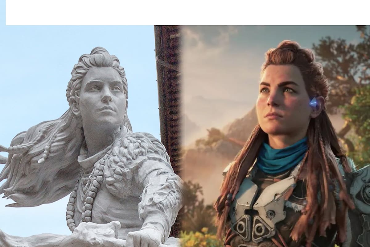 Sony celebra el lanzamiento de Horizon Forbidden West con una estatua de Aloy