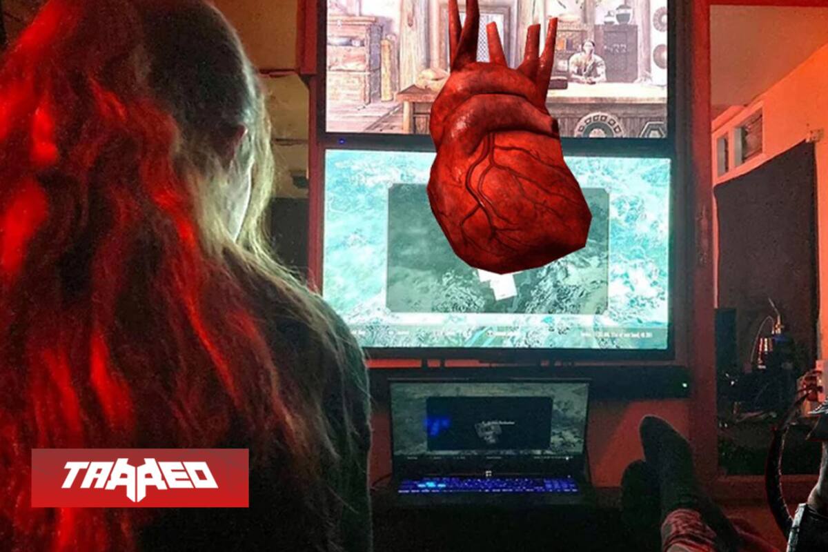 Pareja de jugadores lleva su amor a un nuevo nivel apilando sus televisores para poder jugar Skyrim juntos en "pantalla dividida"