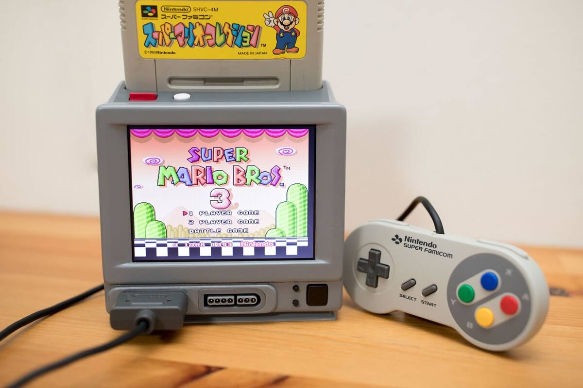 ¡Es hermoso! Adaptan Super Famicom a una TV pequeña y el resultado es increíble
