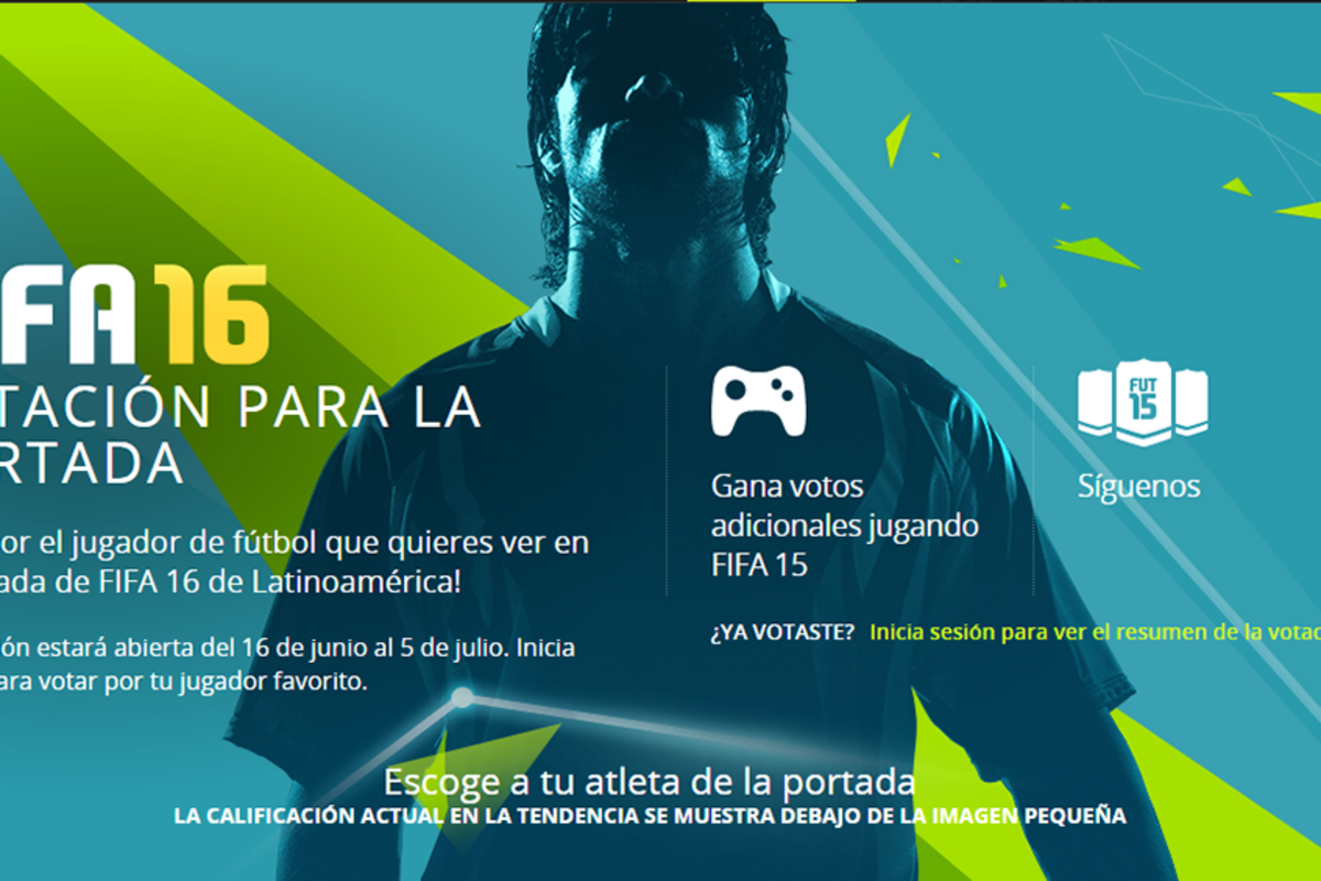 Podrás elegir al jugador internacional que aparecerá en la portada de FIFA 16