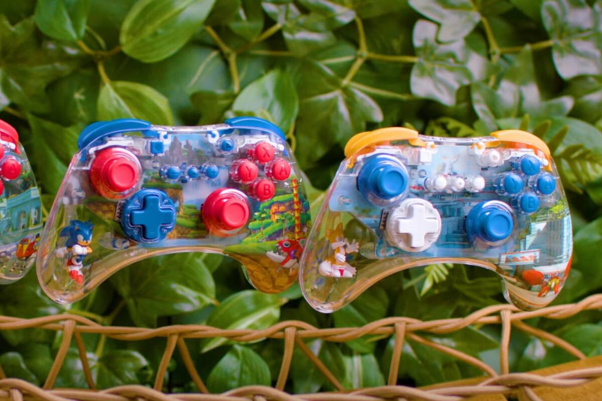 Lanzarán geniales controles transparentes con figuras de Pikmin y Sonic adentro