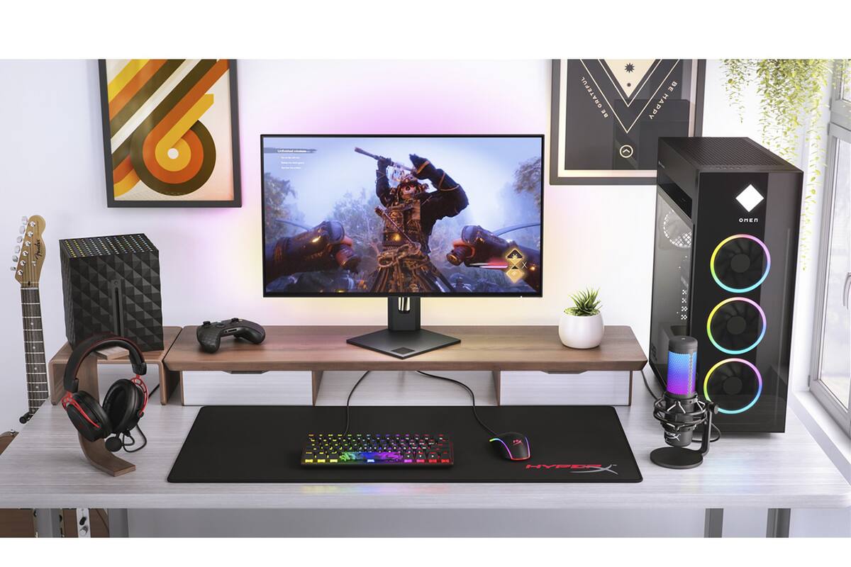 HP muestra nueva desktop OMEN 45L y monitor 4K listo para PS5 y Xbox Series X