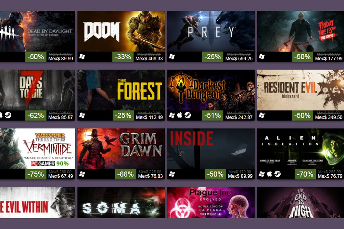 Consigue DOOM y Resident Evil 7 en la venta de Halloween de Steam