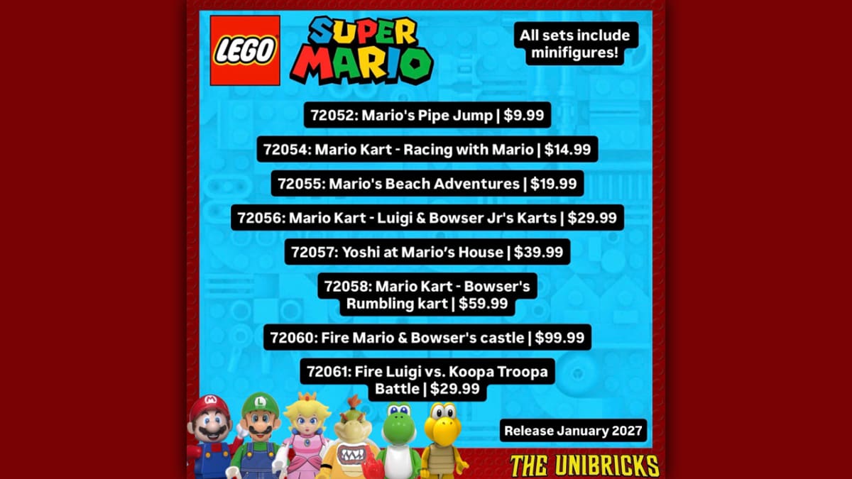 LEGO x Super Mario Bros filtración