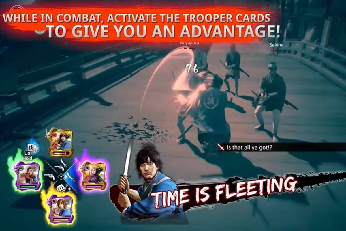 Like a Dragon: Ishin! - Tráiler de Jugabilidad "Combate Trooper Cards"