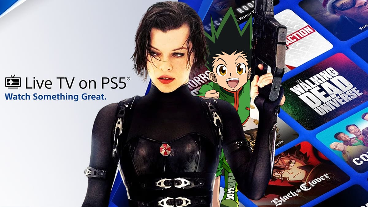 Live TV on PS5 películas, series y anime