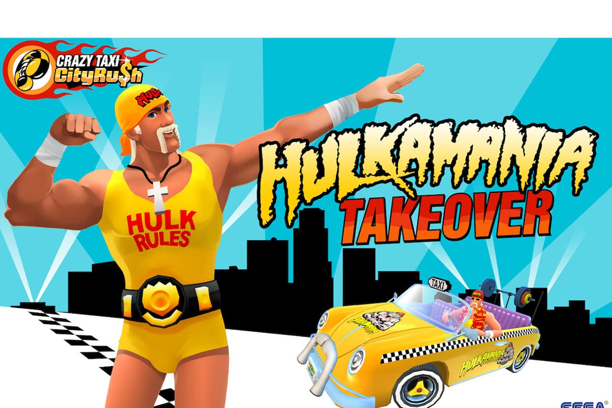 Hulk Hogan se apodera por este mes de Crazy Taxi: City Rush